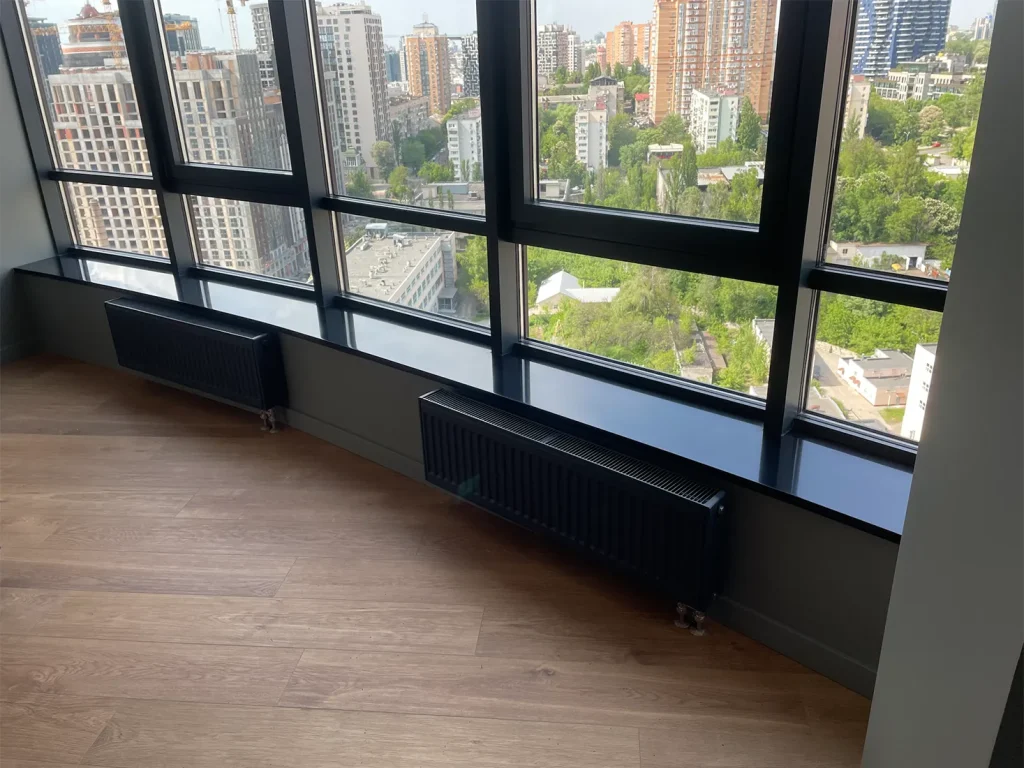 Подоконник из акрилового камня Grandex P-105 Pure Black — фото 2 — MAS — Modern Acrylic Stone