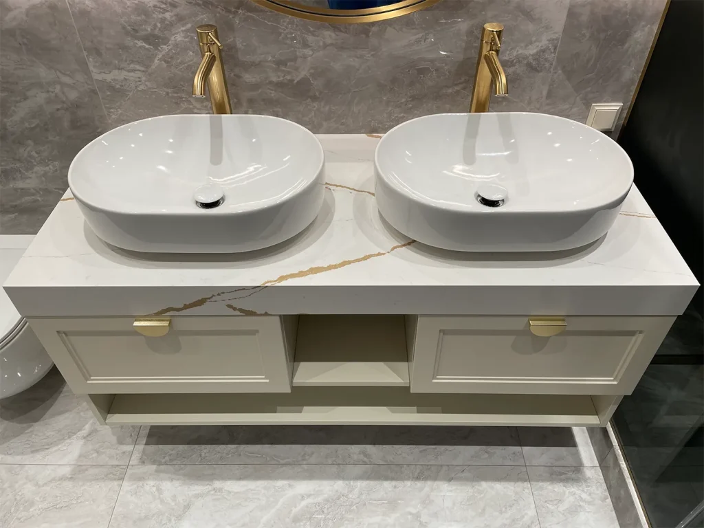 Столешница на тумбу из кварцевого камня Silestone Eternal D’or — фото 4 — MAS — Modern Acrylic Stone