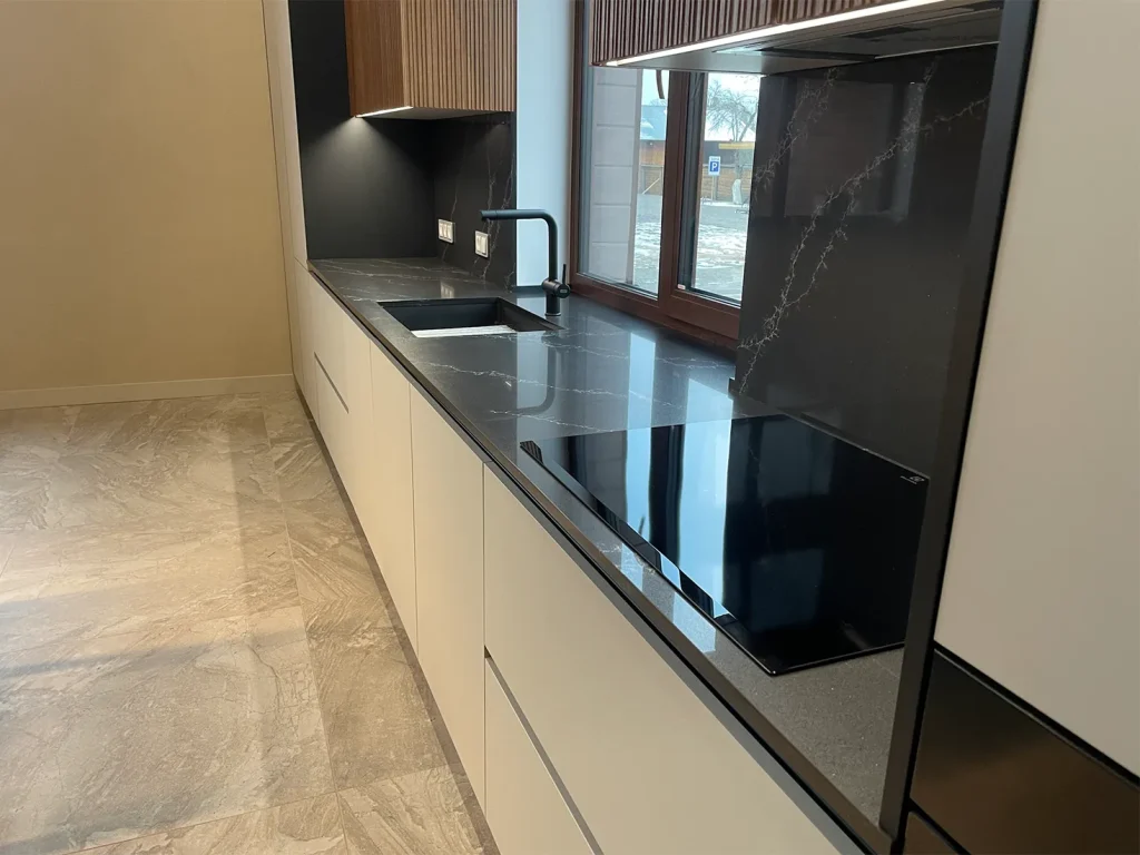Столешница и фартук из кварцевого агломерата Atem Calacatta Elegance 1119 — фото 5 — MAS — Modern Acrylic Stone