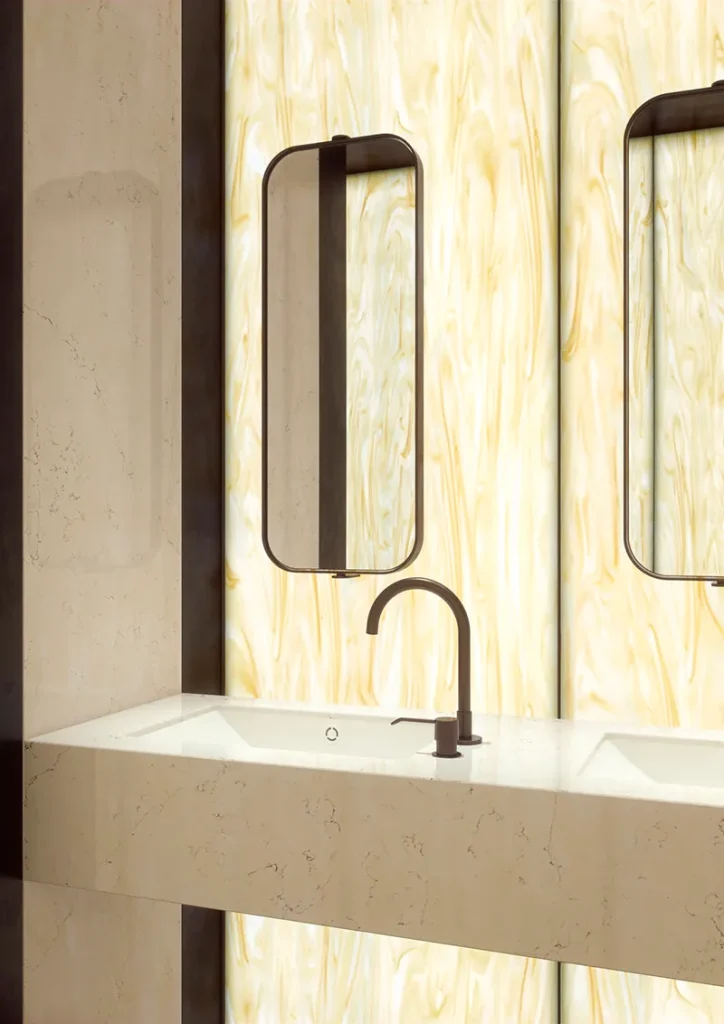 Стінова панель Corian Golden Onyx — Modern Acrylic Stone — MAS