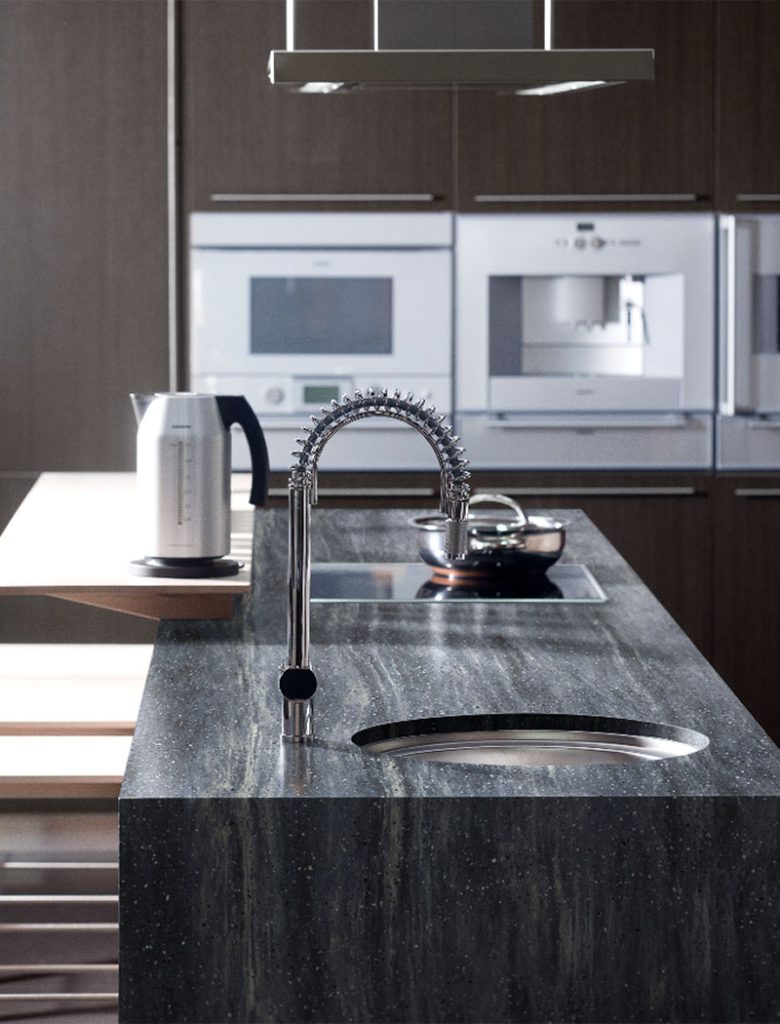 Острів з акрилового каменю Hanex — MAS — Modern Acrylic Stone