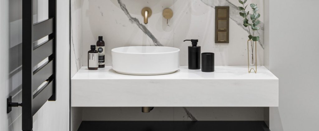 Cтільниця в санвузол з акрилового каменю — MAS — Modern Acrylic Stone